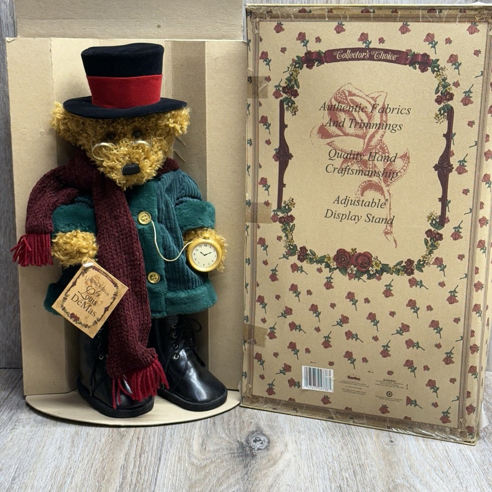 VTG Dan Dee Christmas Teddy Bear Limited Edition Louis DeMas Collectors Choice